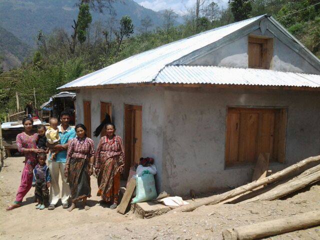 Six more earthbag houses completed in Nepal