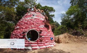 Earthbag meditation dome in Koh Phangan, Thailand