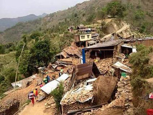 Earthquake damage in Nepal