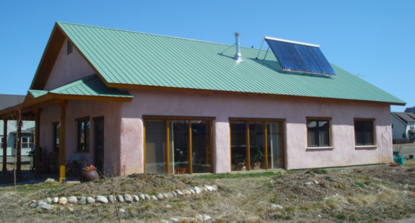 Passive solar straw bale home in Gunnison, CO