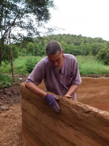 Before the Spanish arrived, Native Americans built their homes with puddled adobe.