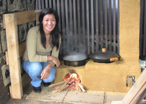 Clean cooking stoves in place of open cooking fires are being provided in Nepal