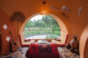 Steve’s dome home has many design ideas that could be used in a home built with more sustainable materials.