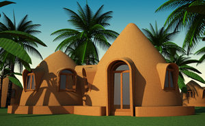 $300 Stone Dome housing design proposal is built with simple stabilized soil or geopolymer.