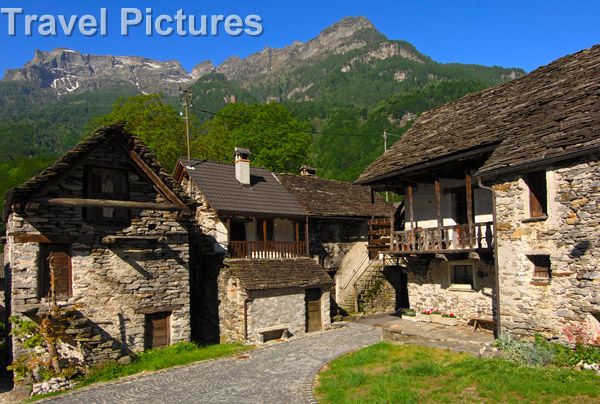 Stone houses in Switzerland