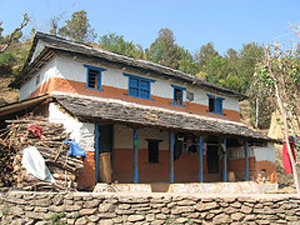 Another traditional house in Nepal. This is the type of housing most rural Nepali's strive for.