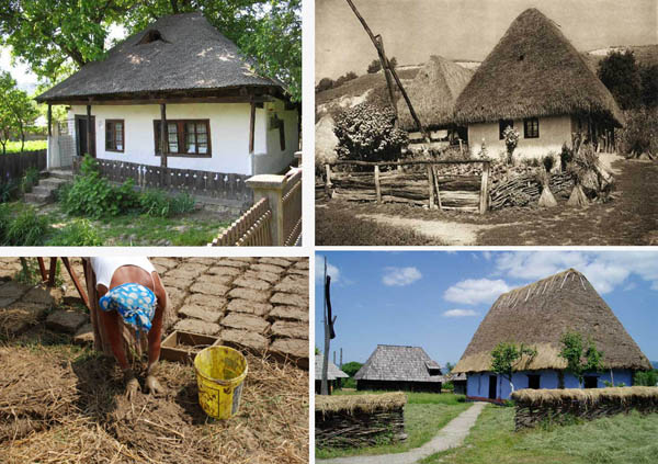 Traditional houses in Romania
