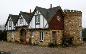 The mock Tudor 'castle' thought to have been worth in the region of £1million is now just a pile of rubble