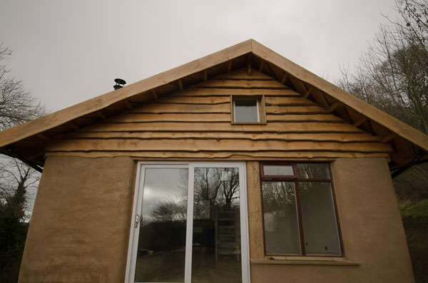 Hartwyn strawbale house external cladding