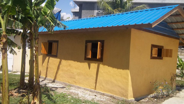 Finished model home made by the trainee ladies at Haiti Communitere in Port Au Prince, Haiti.
