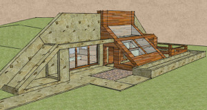Underground PAHS house concept: Stone Wing V6