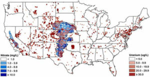 Uranium contamination map