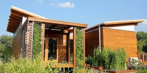 The WaterShed design harvests rainwater, filters and recycles greywater, and minimizes water use in general.